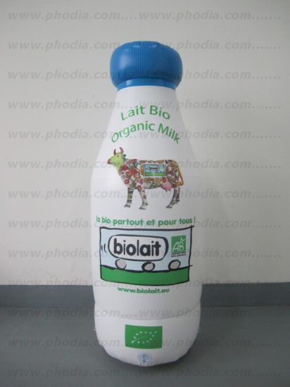 bouteille de lait geante bio lait