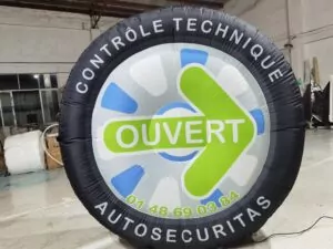 pneu gonflable de 3m publicitaire autosecuritas ouvert